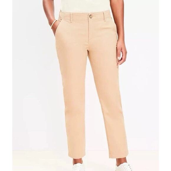 NWOT Loft Khaki The Monroe Slim Chino Ankle Pants Size 6 - Picture 1 of 13